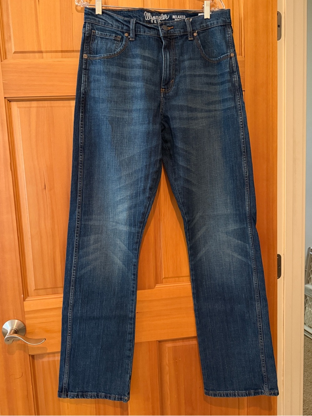 Wrangler Men’s Relaxed Jeans - Indigo Blue Wash